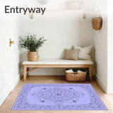 Lavender Swirl Mosaic with Ornate Floral Embellishments(Purple)