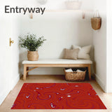 Swirling Galaxy Spiral with Starburst Contemporary Art(Red)