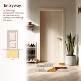 Modern Beige Hallway Runner(Beige)