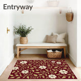 Classic Floral Vine with Botanical Garden Inspiration(Burgundy)