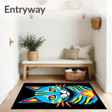 Electric Tabby Portrait Seasonal Floor with Integrated Features(Blue)