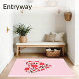 Adorable Love Symbol Floral Motif Contemporary(Pink)