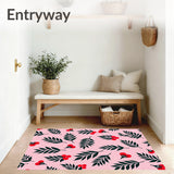 Abstract Holly Berry Branch Decorative Nature Inspired Area(Pink)
