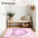 Charming Kawaii Shaped with Playful Floral Embellishments(Pink)