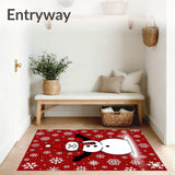 Magical Snowy Evening Decorative Accent With Sparkling Details(Red)