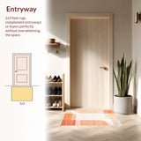 Modern Peachy Clean Bath Carpet Coral & Apricot Geometric Rug(Orange)