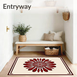 Luxurious Sunburst Radial Bloom Decorative Floor Statement(Red)