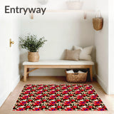 Abstract Mosaic with Playful Festive Confetti(Red)