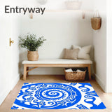 Magnificent Blossom Spiral Whimsical Fantasy Petal Cloud(Blue)