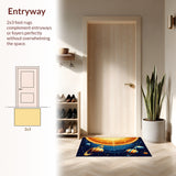 Galaxy Design Boys Playmat with Planets(Yellow)