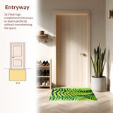 Modern Dark Green Nursery Plush Non Slip(Green)