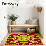 Art Starburst Array with Metallic Gold Filigree Details(Red)