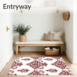 Artisan Foliage Damask with Symmetrical Nature Inspired Flourishes(White)