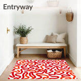 Abstract Flame Dance with Flowing Curves Expression(Red)