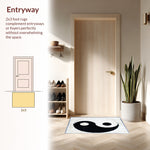 Ultra Soft Area Rug, Non Slip, Stain Resistant, Washable Area Rugs for Living Room, Bedroom, Modern Yin Yang Washable Living Room Rug(White) - ODIKA