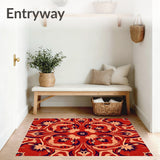 Kaleidoscope Bloom Textured with Symmetrical Petal Array(Red)