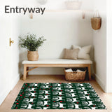 Reindeer Forest Scene Woodland Christmas Theme(Green)