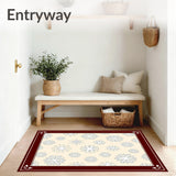 Festive Snowflake Trail with Elegant Interlocking Borders(Ivory)