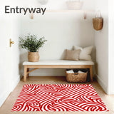 Cane Stripe with Peppermint Swirl Accents(Red)