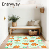 Charming Winter Sweets Motif Pair Delightful Seasonal Pastry Print(Green)
