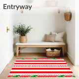 Cane Stripe Design with Peppermint Swirl Accents Winter Theme(Red)