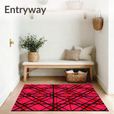 Festive Highland Tartan Crisscross Entryway Welcome Decoration(Pink)