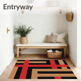 Modern Plaid Design with Interlocking Stripes and Contrasting(Black)