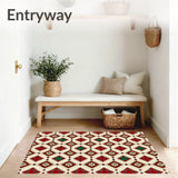 Boho Patchwork with Interlocking Floral and Designs(Beige)