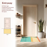 Chic Surfboard Bathroom Featuring Palm Trees on Rustic Wood Texture(Blue)