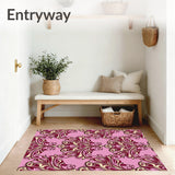 Damask Scroll with Baroque Flourish Details(Pink)