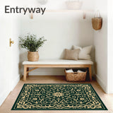 Elegant Boho Inspired Swirling Vines with Intricate Oriental Flourishes(Green)