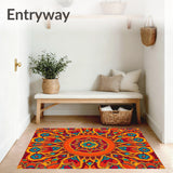 Vibrant Kaleidoscope Design with Multi Hued Floral(Orange)
