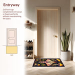 Ultra Soft Area Rug, Non Slip, Stain Resistant, Washable Area Rugs for Living Room, Bedroom, Witchy Farmhouse Fantasy(Purple) - ODIKA