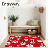 Holiday Poinsettia Bloom Christmas Modern Design(Red)