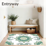 Vintage Snowflake Design Boho Style Area(Green)