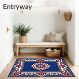 Abstract Medallion with Intricate Paisley(Blue)