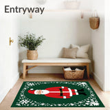 Festive Santa Claus Half Moon Welcome Holiday Entrance Decoration(Green)