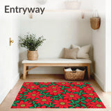 Holiday Poinsettia Bloom with Traditional Seasonal Florals(Red)
