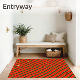 Layered Chevron Waves with Holiday Inspired Floral(Red)