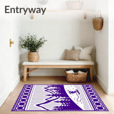 Antlered Friend Sledding Semicircular Entrance Decoration(Purple)