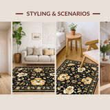 Contemporary Floral Motif(Black)