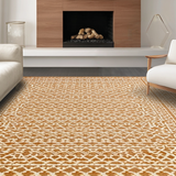 Cozy Cream and Brown Print(Beige)