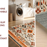 Artful Distressed Geometric Composition(Beige)