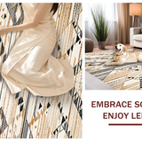 Minimalist Geometric Wave Design(Beige)