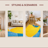 Abstract Yellow Blue Non Slip(Yellow)