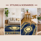Stylish Geometric Gold Fusion(Blue)