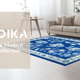 Chic Minimalist White Botanical(Blue)