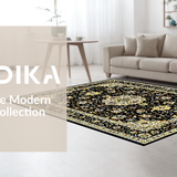 Minimalist Gold Floral Accents(Black)