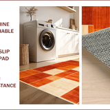 Modern Plush Non Slip Nursery in Orange(Orange)
