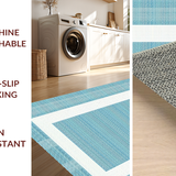 Artisanal Blue Wave Motif(Blue)